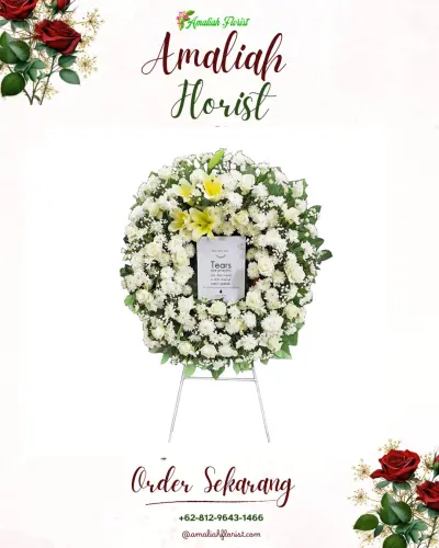 Krans Bunga Duka Cita di Ujungjaya